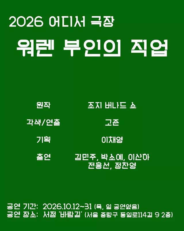 어디서극장, 워렌 부인의 직업